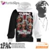 Tupac Roses Thug Life 3D Hoodie, 90s Music Hoodie