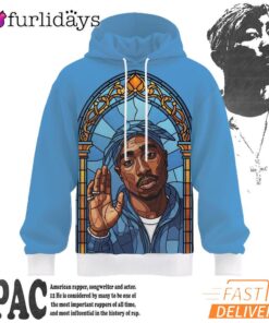 Tupac Saint Blessing 3D Hoodie, 90s Music Hoodie