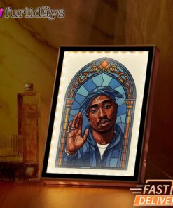 Tupac Saint Blessing Mirror Night Light, Rapper Lamp