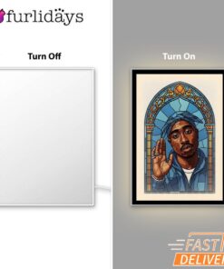 Tupac Saint Blessing Mirror Night Light, Rapper Lamp