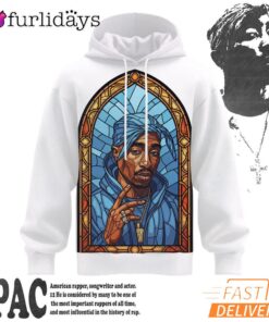 Tupac Saint Peace Art 3D Hoodie, 90s Music Hoodie