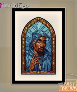 Tupac Saint Peace Art Mirror Night Light, Rapper Lamp