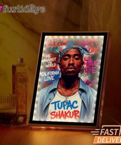 Tupac Shakur California Love Mirror Night Light, Rapper Lamp