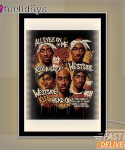 Tupac Shakur Colorful Graffiti Mirror Night Light, Rapper Lamp