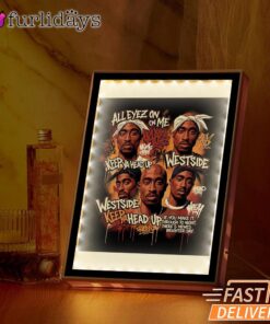 Tupac Shakur Colorful Graffiti Mirror Night Light, Rapper Lamp