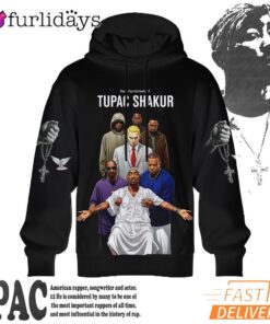 Tupac Shakur Entourage 3D Hoodie, 90s Music Hoodie