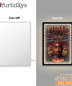 Tupac Shakur Group Portrait Mirror Night Light, Rapper Lamp