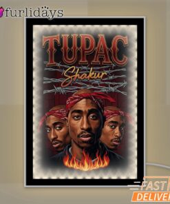 Tupac Shakur Group Portrait Mirror Night Light, Rapper Lamp