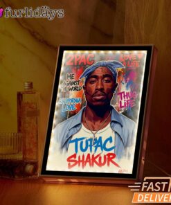 Tupac Shakur Pop Art Mirror Night Light, Rapper Lamp