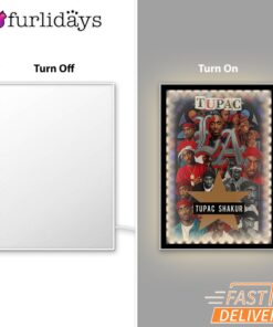 Tupac Shakur Red Group Mirror Night Light