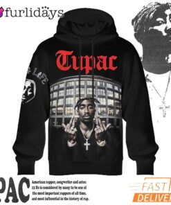 Tupac Shakur Street Legend 3D Hoodie, 90s Music Hoodie