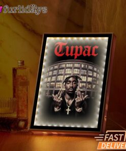 Tupac Shakur Street Legend Mirror Night Light, Rapper Lamp