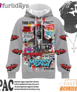 Tupac Shakur Thug City Lowrider Dynasty 3D Hoodie, 90s Music Hoodie