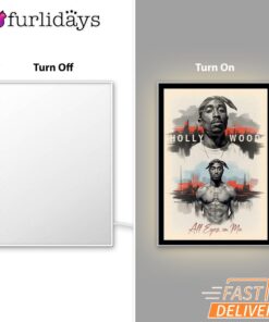 Tupac Street Legend Graffiti Mirror Night Light, Rapper Lamp