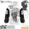 Tupac Thug Life Bandana 3D Hoodie, 90s Music Hoodie