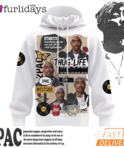 Tupac Thug Life Collage 3D Hoodie, 90s Music Hoodie
