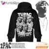 Tupac Thug Life Group Collage 3D Hoodie, 90s Music Hoodie