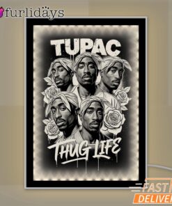 Tupac Thug Life Group Collage Mirror Night Light, Rapper Lamp
