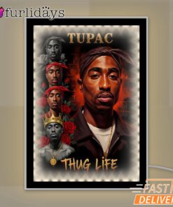 Tupac Thug Life Legendary Rap Mirror Night Light, Rapper Lamp