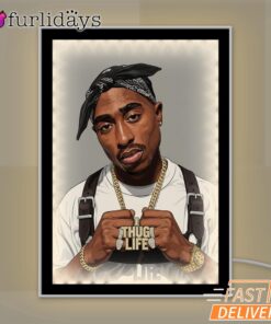 Tupac Thug Life Mirror Night Light, Rapper Lamp
