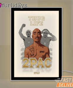 Tupac Thug Life Outlaw Mirror Night Light, Rapper Lamp
