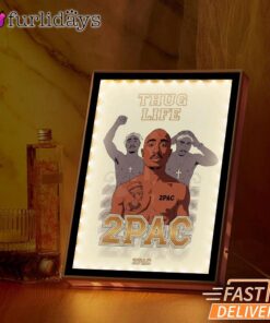 Tupac Thug Life Outlaw Mirror Night Light, Rapper Lamp