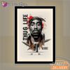 Tupac Thug Life Sketch Minimal Mirror Night Light, Rapper Lamp