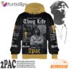 Tupac Thug Life Vintage 3D Hoodie, 90s Music Hoodie