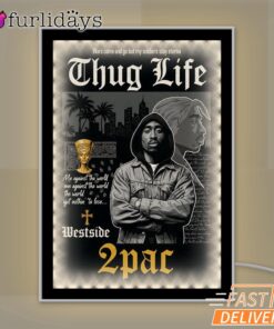 Tupac Thug Life Vintage Mirror Night Light, Rapper Lamp