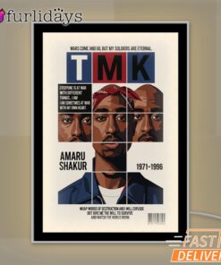 Tupac TMK Magazine Cover Mirror Night Light, Rapper Lamp