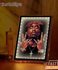 Tupac Westside Hands Mirror Night Light, Rapper Lamp