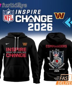 Washington Commanders NFL Black Lives Matter Inspire Change 2026 Hoodie