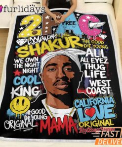 2Pac All Eyez On Me Poster Style Blanket