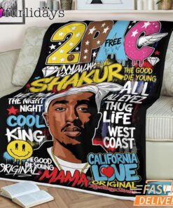 2Pac All Eyez On Me Poster Style Blanket