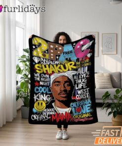 2Pac All Eyez On Me Poster Style Blanket