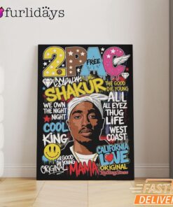 2Pac All Eyez On Me Poster Style Canvas, Rap Lengends Poster