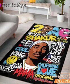 2Pac All Eyez On Me Poster Style Rectangle Rug
