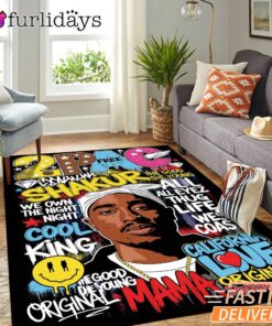 2Pac All Eyez On Me Poster Style Rectangle Rug