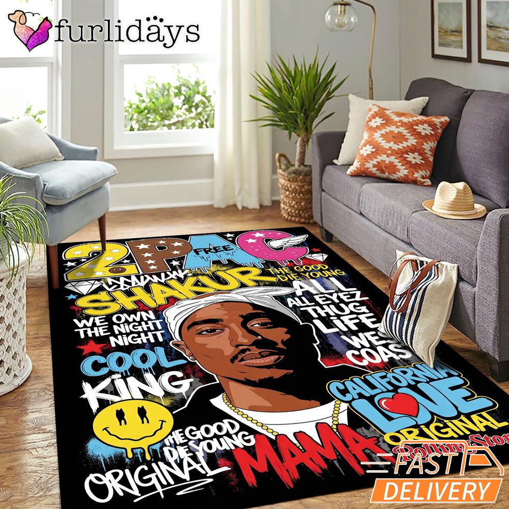 2Pac All Eyez On Me Poster Style Rectangle Rug 2Pac All Eyez On Me Poster Style Rectangle Rug
