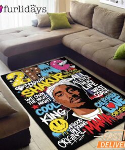 2Pac All Eyez On Me Poster Style Rectangle Rug