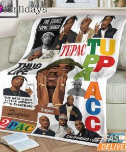 2Pac California Love Collage Blanket
