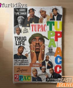 2Pac California Love Collage Blanket