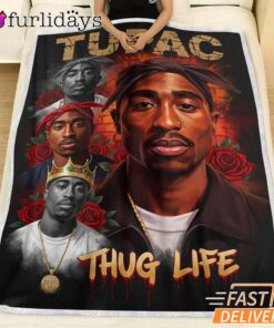 2Pac Classic Portrait Blanket