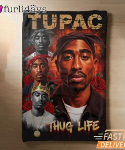 2Pac Classic Portrait Blanket