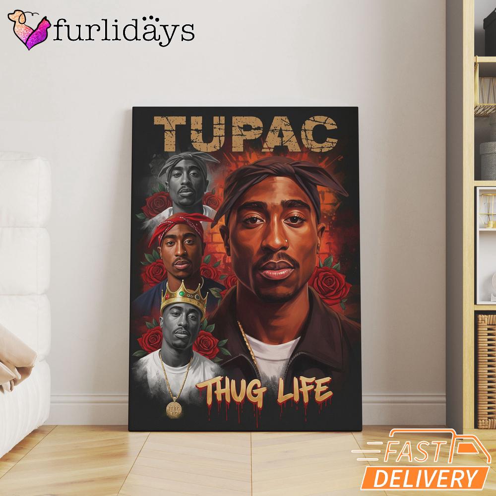 2Pac Classic Portrait Canvas, Rap Lengends Poster 2Pac Classic Portrait Canvas, Rap Lengends Poster
