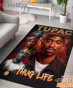2Pac Classic Portrait Rectangle Rug