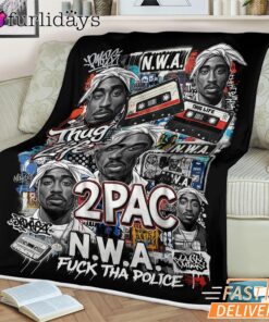 2Pac NWA Thug Life Blanket