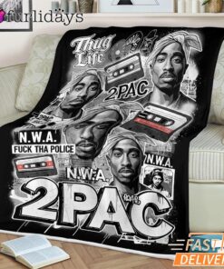 2Pac N.W.A Thug Life Collage Blanket