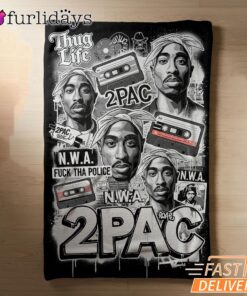 2Pac N.W.A Thug Life Collage Blanket