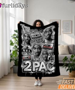 2Pac N.W.A Thug Life Collage Blanket